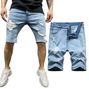 Denim Shorts for Men Plus Size Summer Bermuda Shorts Casual Low Rise Cargo jean Shorts With Pocket